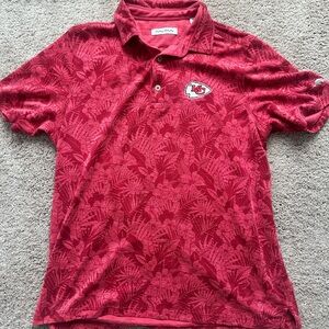 Tommy Bahama Kansas City Chiefs Red floral Polo Shirt